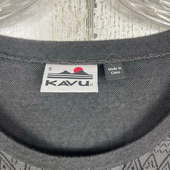 Kavu knit midi dress Aztec print athleisure gray black size small comfy casual - Picture 2 of 5